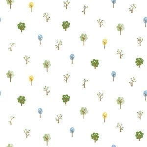 бумажные обои белые Chesapeake с деревьями Totally for kids TOT47181 На фото бумажные обои белые Chesapeake с деревьями Totally for kids TOT47181