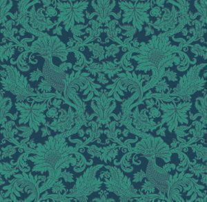 обои зеленые Cole Son с орнаментом Mariinsky Damask 108/1005 На фото обои зеленые Cole Son с орнаментом Mariinsky Damask 108/1005