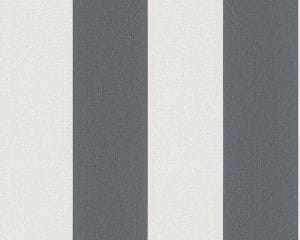 немецкие обои черные для кухни с полосой AS-Creation Black White 3 179050 На фото немецкие обои черные для кухни с полосой AS-Creation Black White 3 179050