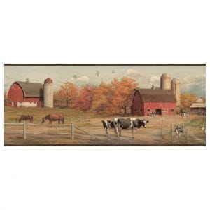 недорогие обои коричневые в комнату Chesapeake бордюры стиле кантри Pure Country PUR48432B На фото недорогие обои коричневые в комнату Chesapeake бордюры стиле кантри Pure Country PUR48432B