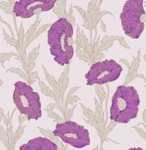 английские флизелиновые полностью обои фиолетовые в комнату Cole Son Collection of Flowers 81/1002 На фото английские флизелиновые полностью обои фиолетовые в комнату Cole Son Collection of Flowers 81/1002