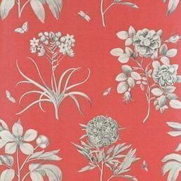 английские премиум обои в комнату Sanderson английской стиле Parchment Flowers DPFWER101 На фото английские премиум обои в комнату Sanderson английской стиле Parchment Flowers DPFWER101