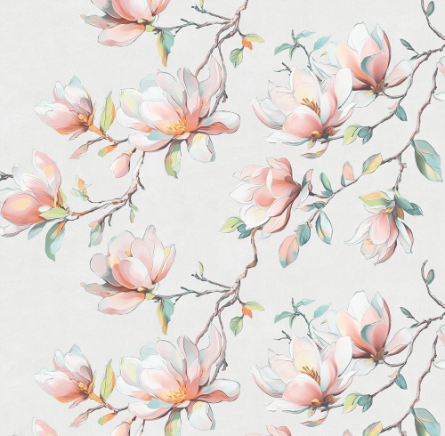 обои бирюзовые в кабинет ретро Victoria Stenova Magnolia 585108 На фото обои бирюзовые в кабинет ретро Victoria Stenova Magnolia 585108