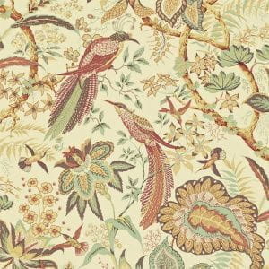 английские премиум бумажные обои желтые в комнату с деревьями Sanderson Classic Collection DCLASU112 На фото английские премиум бумажные обои желтые в комнату с деревьями Sanderson Classic Collection DCLASU112