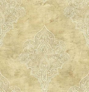 флизелиновые полностью обои капучино в комнату Collins Company с орнаментом Opulent ON41405 На фото флизелиновые полностью обои капучино в комнату Collins Company с орнаментом Opulent ON41405