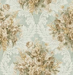 бумажные обои серые в комнату KT-Exclusive с цветами  ретро Antique Chic AC40102 На фото бумажные обои серые в комнату KT-Exclusive с цветами  ретро Antique Chic AC40102