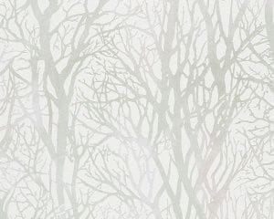 немецкие обои белые в комнату AS-Creation с деревьями Life 30094-2 На фото немецкие обои белые в комнату AS-Creation с деревьями Life 30094-2