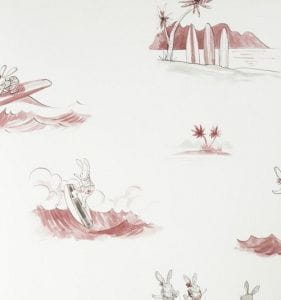 испанские обои белые в комнату с абстракцией Coordonne Bunnys Day Out 1234002 На фото испанские обои белые в комнату с абстракцией Coordonne Bunnys Day Out 1234002