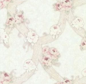 итальянские обои белые Blumarine с цветами  3 BM26077 На фото итальянские обои белые Blumarine с цветами  3 BM26077