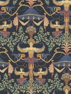 английские элитные флизелиновые полностью обои черные Cole Son Great Masters 118-12027 На фото английские элитные флизелиновые полностью обои черные Cole Son Great Masters 118-12027