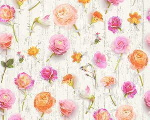недорогие флизелиновые полностью обои белые AS-Creation Urban Flowers 32723-1 На фото недорогие флизелиновые полностью обои белые AS-Creation Urban Flowers 32723-1