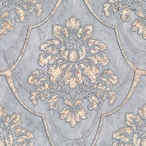 флизелиновые обои серые Euro Decor с дамаском Siena 9128-23 На фото флизелиновые обои серые Euro Decor с дамаском Siena 9128-23