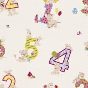дешевые бумажные обои детские Rasch с абстракцией Piccolo 271706 На фото дешевые бумажные обои детские Rasch с абстракцией Piccolo 271706
