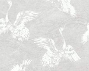 дешевые обои в спальню с птицами этно AS-Creation Linen Style 36631-1 На фото дешевые обои в спальню с птицами этно AS-Creation Linen Style 36631-1