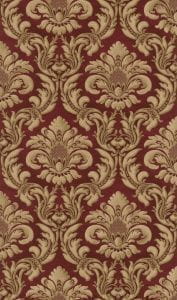 немецкие недорогие виниловые обои красные с дамаском Rasch Trianon 515008 На фото немецкие недорогие виниловые обои красные с дамаском Rasch Trianon 515008