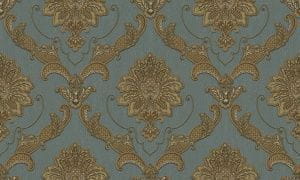 итальянские недорогие флизелиновые обои синие в комнату с дамаском Bristar Gries 87518 На фото итальянские недорогие флизелиновые обои синие в комнату с дамаском Bristar Gries 87518