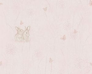 немецкие дешевые бумажные обои в комнату с животными современный AS-Creation Lovely Friends 30332-2 На фото немецкие дешевые бумажные обои в комнату с животными современный AS-Creation Lovely Friends 30332-2