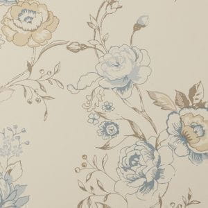 бумажные обои в гостиную Clarke&Clarke с цветами  стиле прованс Clarisse W0026-05 На фото бумажные обои в гостиную Clarke&Clarke с цветами  стиле прованс Clarisse W0026-05