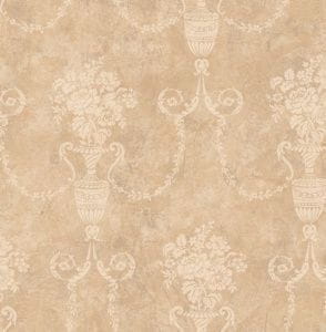 бумажные обои коричневые в комнату Seabrook с цветами  Dorsino DS21211 На фото бумажные обои коричневые в комнату Seabrook с цветами  Dorsino DS21211