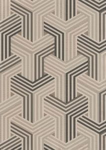 флизелиновые обои коричневые в комнату Euro Decor с геометрией Yota 6005-05 На фото флизелиновые обои коричневые в комнату Euro Decor с геометрией Yota 6005-05