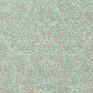 американские элитные обои бирюзовые в комнату Thibaut с орнаментом Damask Resource 839-T-7653 На фото американские элитные обои бирюзовые в комнату Thibaut с орнаментом Damask Resource 839-T-7653