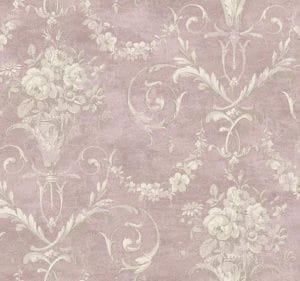 американские бумажные обои капучино в комнату Decor Deluxe с цветами  Baroque 0185 На фото американские бумажные обои капучино в комнату Decor Deluxe с цветами  Baroque 0185
