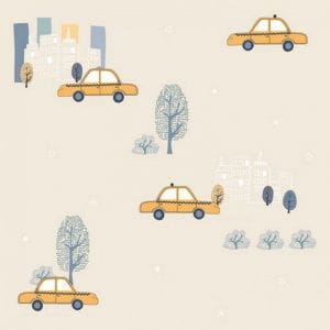 бельгийские обои бежевые детские Decoprint с абстракцией Sweet Dreams Noukies ND21110 На фото бельгийские обои бежевые детские Decoprint с абстракцией Sweet Dreams Noukies ND21110