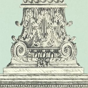 английские бумажные обои черные в коридор Zoffany Intaglio ZINW310084 На фото английские бумажные обои черные в коридор Zoffany Intaglio ZINW310084