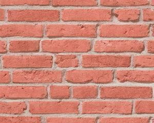 немецкие виниловые обои красные в коридор стиле «лофт» AS-Creation Wood and Stone best of 2 35581-1 На фото немецкие виниловые обои красные в коридор стиле «лофт» AS-Creation Wood and Stone best of 2 35581-1