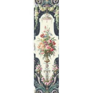 ткань обои синие вставка Wallquest English Rose EN23012F На фото ткань обои синие вставка Wallquest English Rose EN23012F