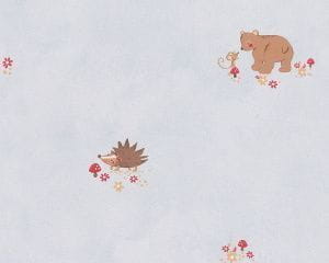 дешевые бумажные обои голубые AS-Creation Lovely Friends 30310-3 На фото дешевые бумажные обои голубые AS-Creation Lovely Friends 30310-3