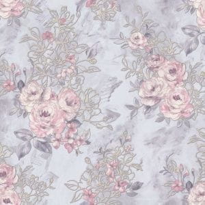 российские недорогие флизелиновые обои фиолетовые в спальню с цветами  Euro Decor Camelia 7149-11 На фото российские недорогие флизелиновые обои фиолетовые в спальню с цветами  Euro Decor Camelia 7149-11