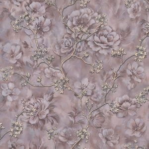 российские недорогие флизелиновые обои фиолетовые в спальню с цветами  Euro Decor Blooming 7142-23 На фото российские недорогие флизелиновые обои фиолетовые в спальню с цветами  Euro Decor Blooming 7142-23