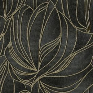 российские недорогие виниловые обои на флизелиновой основе черные Euro Decor Tulipe 7119-22 На фото российские недорогие виниловые обои на флизелиновой основе черные Euro Decor Tulipe 7119-22