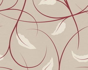 немецкие дешевые виниловые обои капучино в комнату с орнаментом AS-Creation Autumn Dreams 34214-2 На фото немецкие дешевые виниловые обои капучино в комнату с орнаментом AS-Creation Autumn Dreams 34214-2