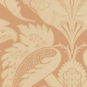 английские флизелиновые полностью обои Lewis&Wood с орнаментом Classic Wallpapers Venetiandamask-Terracotta На фото английские флизелиновые полностью обои Lewis&Wood с орнаментом Classic Wallpapers Venetiandamask-Terracotta
