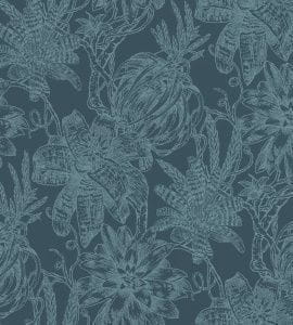 бумажные обои синие Rasch Portobello 289663 На фото бумажные обои синие Rasch Portobello 289663
