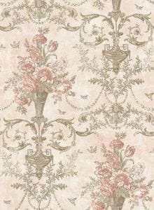 американские бумажные обои капучино KT-Exclusive в классическом стиле Champagne Florals MF11401 На фото американские бумажные обои капучино KT-Exclusive в классическом стиле Champagne Florals MF11401