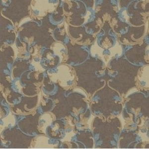 дорогие обои коричневые Emiliana Parati с вензелями Divina 72155 На фото дорогие обои коричневые Emiliana Parati с вензелями Divina 72155