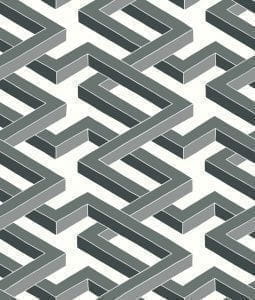 английские обои черные Cole Son с геометрией Geometric 105/1002 На фото английские обои черные Cole Son с геометрией Geometric 105/1002