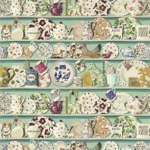 английские обои бирюзовые в комнату с абстракцией Sanderson Emma Bridgewater Wallpaper 213649 На фото английские обои бирюзовые в комнату с абстракцией Sanderson Emma Bridgewater Wallpaper 213649