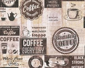 немецкие дешевые бумажные обои с текстом AS-Creation Simply Decor 33480-3 На фото немецкие дешевые бумажные обои с текстом AS-Creation Simply Decor 33480-3