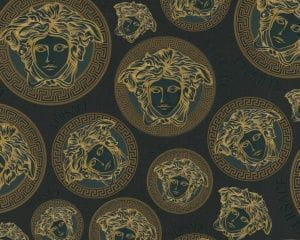 немецкие обои венге в гостиную с орнаментом AS-Creation Versace 38611-7 На фото немецкие обои венге в гостиную с орнаментом AS-Creation Versace 38611-7