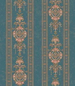 итальянские обои бирюзовые в комнату Decoro Pareti Classico AD1614 На фото итальянские обои бирюзовые в комнату Decoro Pareti Classico AD1614