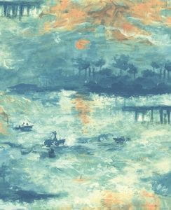 американские обои синие вставка KT-Exclusive French Impressionist FI70004 На фото американские обои синие вставка KT-Exclusive French Impressionist FI70004