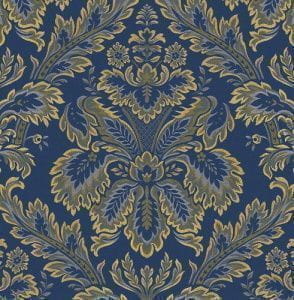 текстильные обои синие в комнату Epoca Wallcoverings Best Classics BC114 На фото текстильные обои синие в комнату Epoca Wallcoverings Best Classics BC114