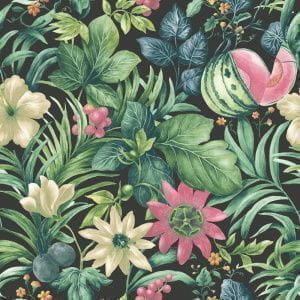 бельгийские дешевые обои синие в комнату GranDeco Botanical BA2003 На фото бельгийские дешевые обои синие в комнату GranDeco Botanical BA2003