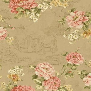 обои бежевые Studio Eight с цветами  Fleur FI91301 На фото обои бежевые Studio Eight с цветами  Fleur FI91301