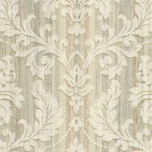 американские обои капучино в комнату Little Luxuries с дамаском Emily LL00127 На фото американские обои капучино в комнату Little Luxuries с дамаском Emily LL00127