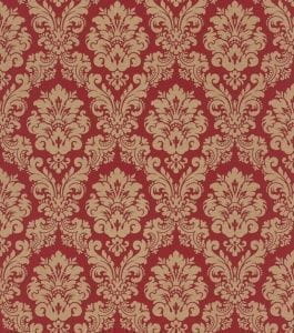 немецкие виниловые обои красные в спальню Rasch с дамаском Trianon 8 570540 На фото немецкие виниловые обои красные в спальню Rasch с дамаском Trianon 8 570540